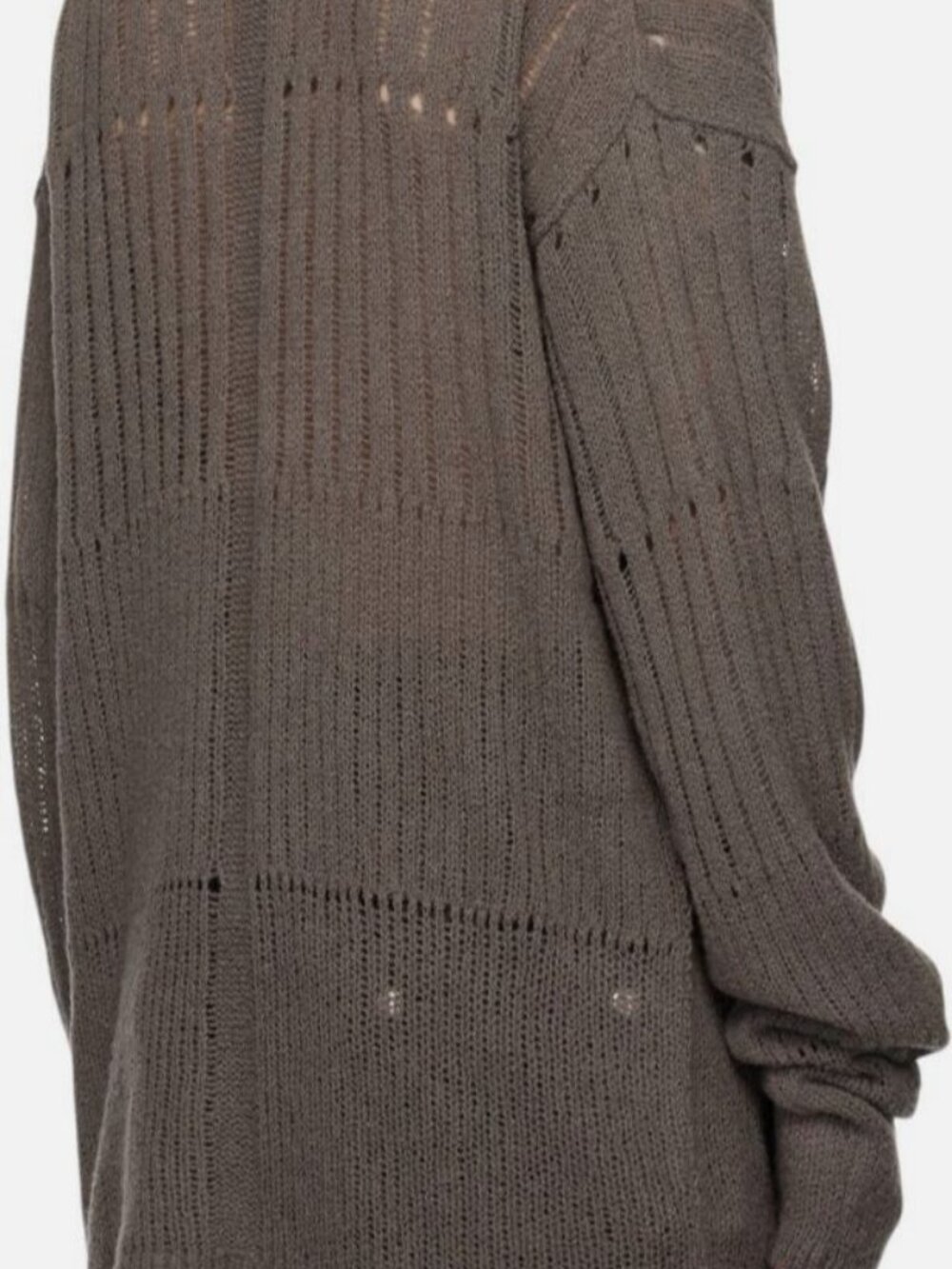Rick Owens Men's Gray Hollywood Oversized Pull Sweater Size L - Picture 3 of 4